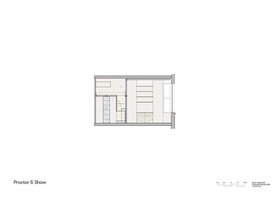 랜턴형 수면 캡슐? 밝고 널찍하게 개조한 마이크로 아파트, Shoji Apartment by Proctor & Shaw Architects
