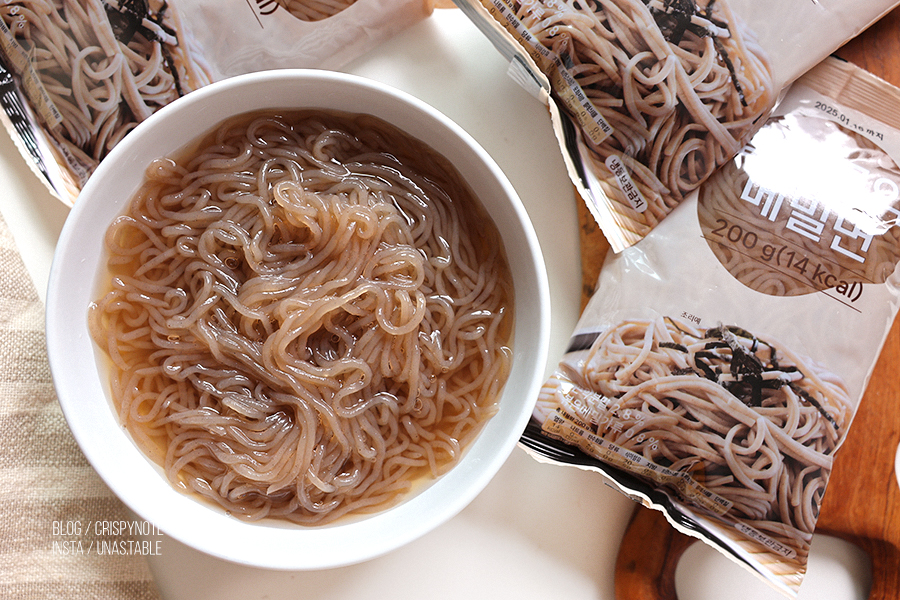 냉모밀 만들기 14kcal 빼빼곤약 발효곤약메밀면