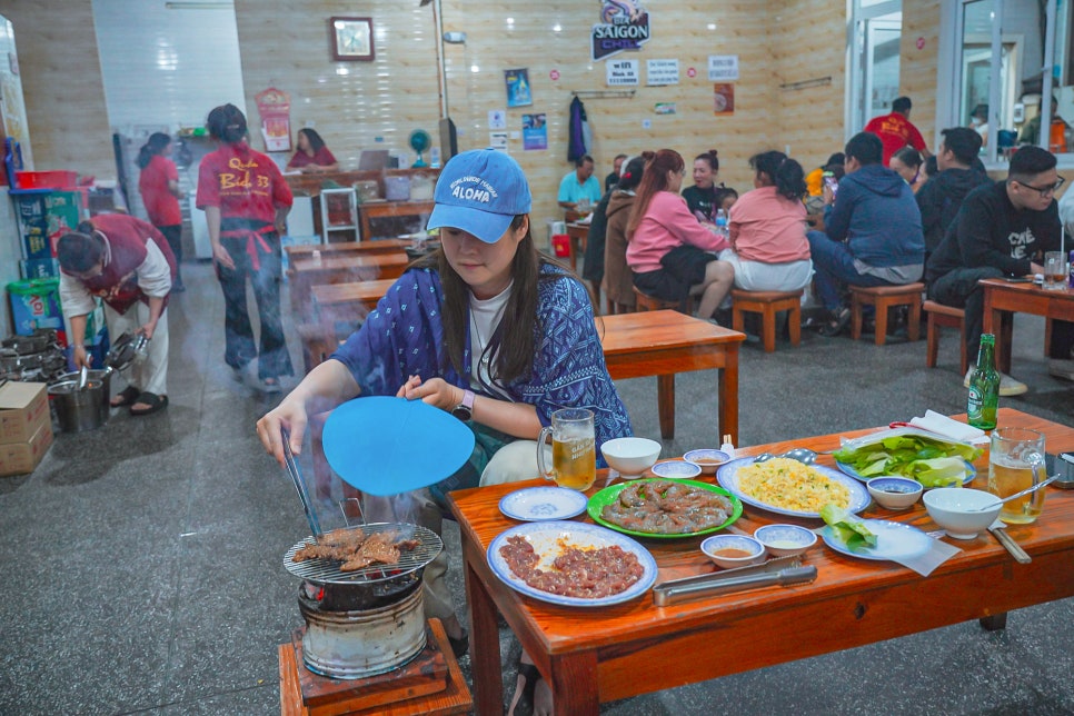 베트남 달랏 맛집 팜유가 다녀간 BICH 33 콴비히  소고기와 새우 구이