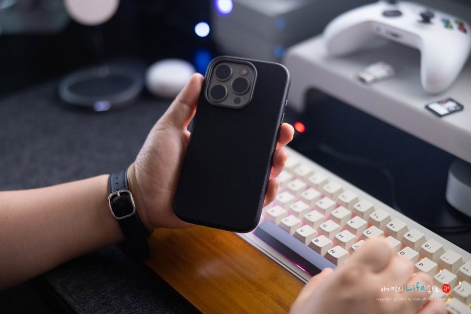 시메트리 캑터스 레더 아이폰15 프로 맥세이프 케이스 애플워치 스트랩 오터박스