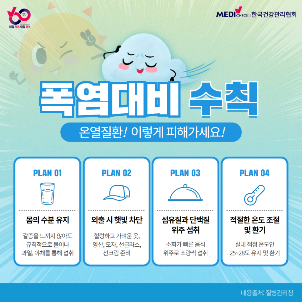 폭염 조심! 온열질환을 주의하세요!