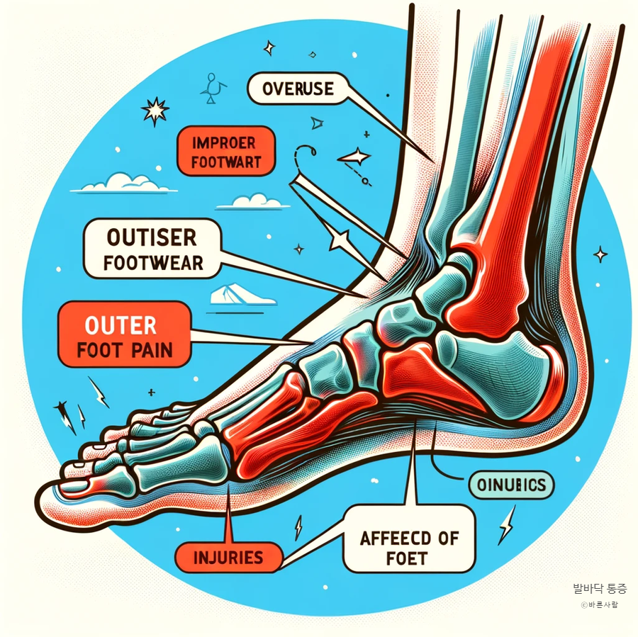 발바닥 바깥쪽 통증 원인과 해결 방법