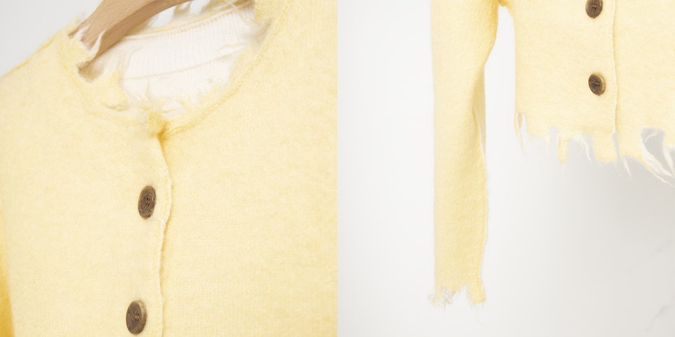 입는 옷마다 품절대란, 두번째 민희진 기자회견룩 노란색 니트 가디건 브랜드 버퍼즈 가격은?