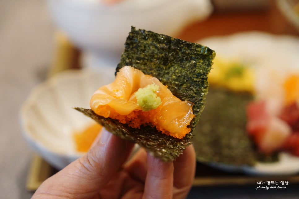 왕십리역사 맛집 스시도쿠 카미동 일본식 덮밥 카이센동
