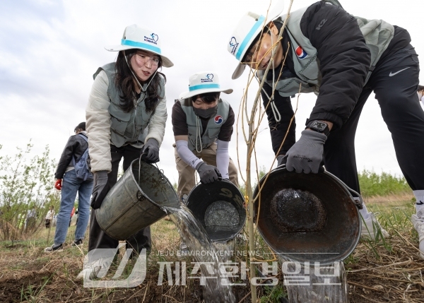 스무살 맞은 ‘대한항공 숲’…코로나19 이후 식림활동 첫 재개