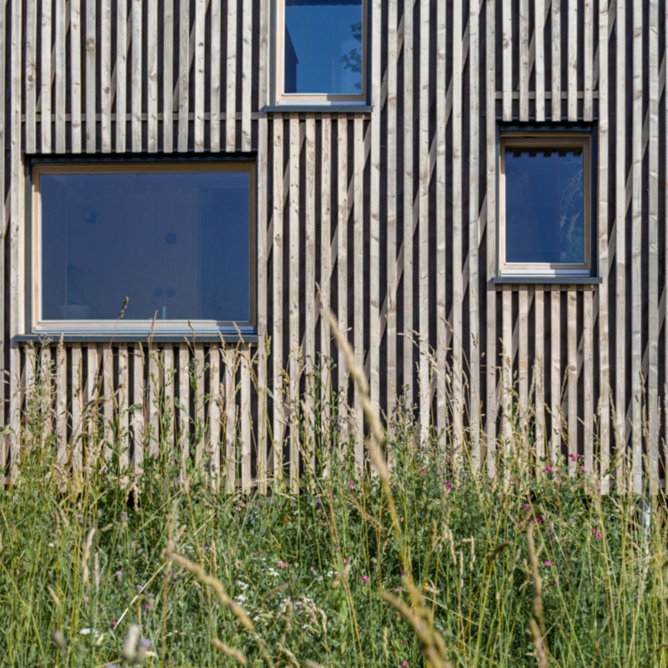 지속 가능한 저예산 스트로베일 하우스, Straw Flea House by Juri Troy Architects