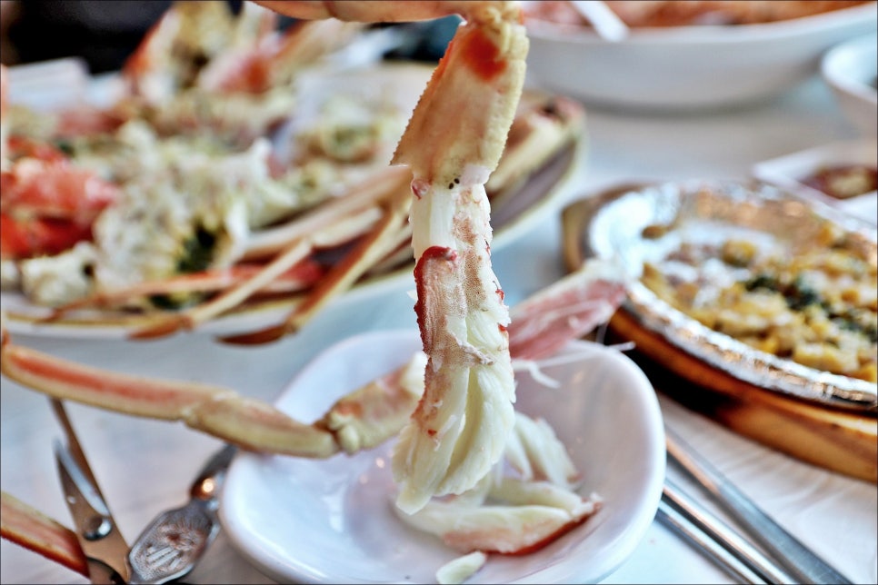 포항 죽도시장 먹거리 대게 물회가 맛있는 운하회대게식당!