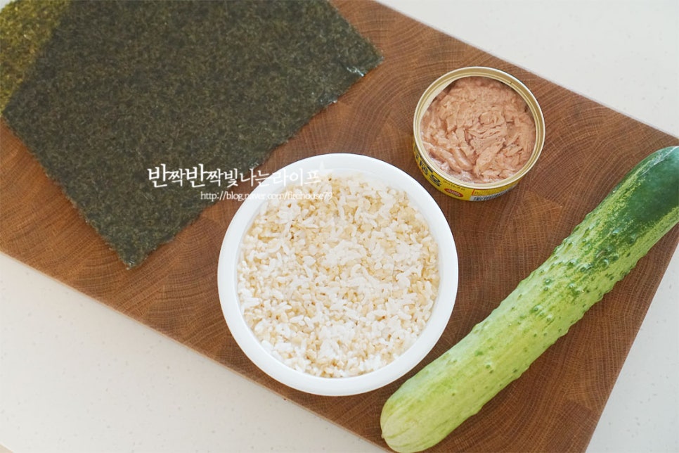 오이김밥 레시피 오이참치김밥 맛있게 싸는법