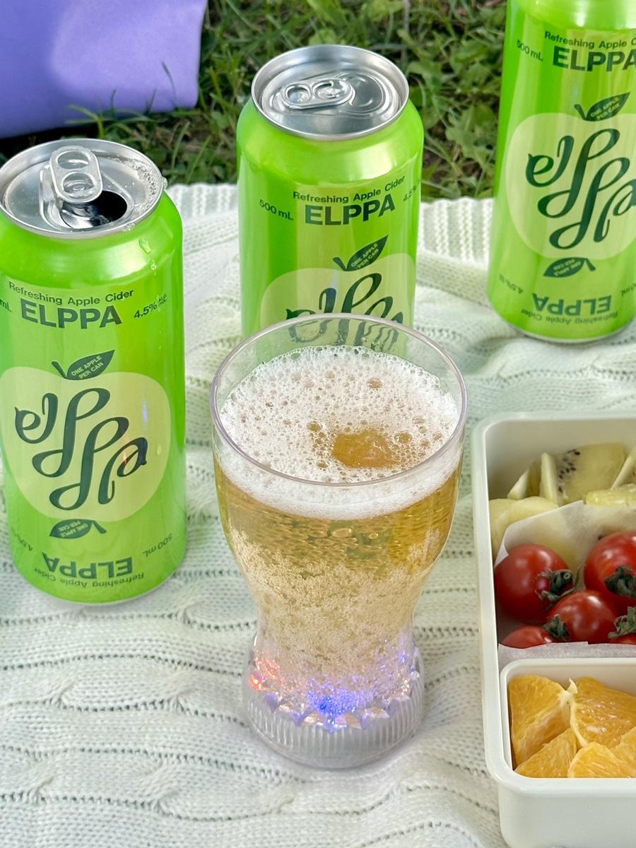 사과맛 과일맥주 신제품 ELLPA 산뜻❤️ 여의도 한강 엘파 피크닉!