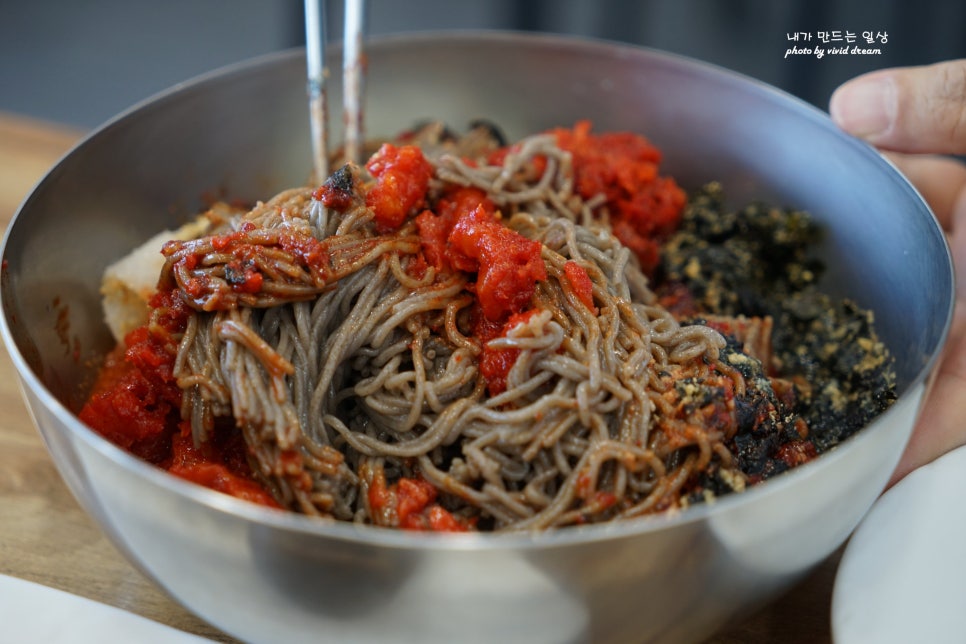 강릉 막국수 맛집 명경막국수 경포대 메밀막국수