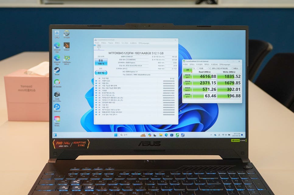 ASUS 가성비 게이밍 노트북 추천 라이젠 7 CPU 탑재 TUF FA507NUR-LP164 15인치 후기