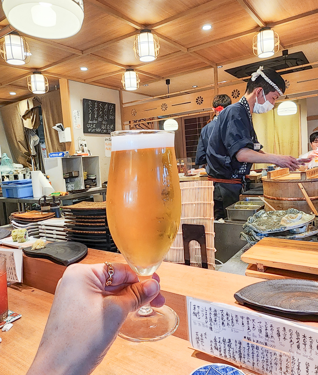 일본 오사카 맛집 난바역 앞 스시 전문 토속주와 스시 이고소 난바