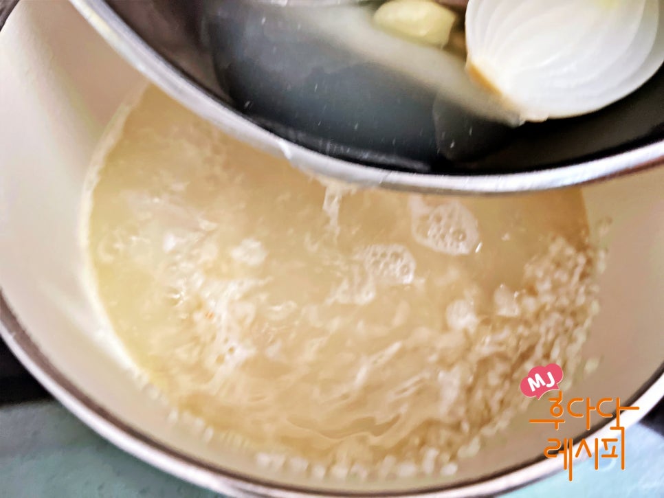 닭죽 끓이는법 닭다리살 찹쌀 닭죽 레시피 치킨스톡 요리