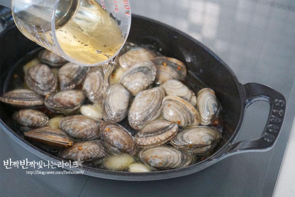 바지락술찜 레시피 조개술찜 바지락찜 마트 바지락 해감 시간