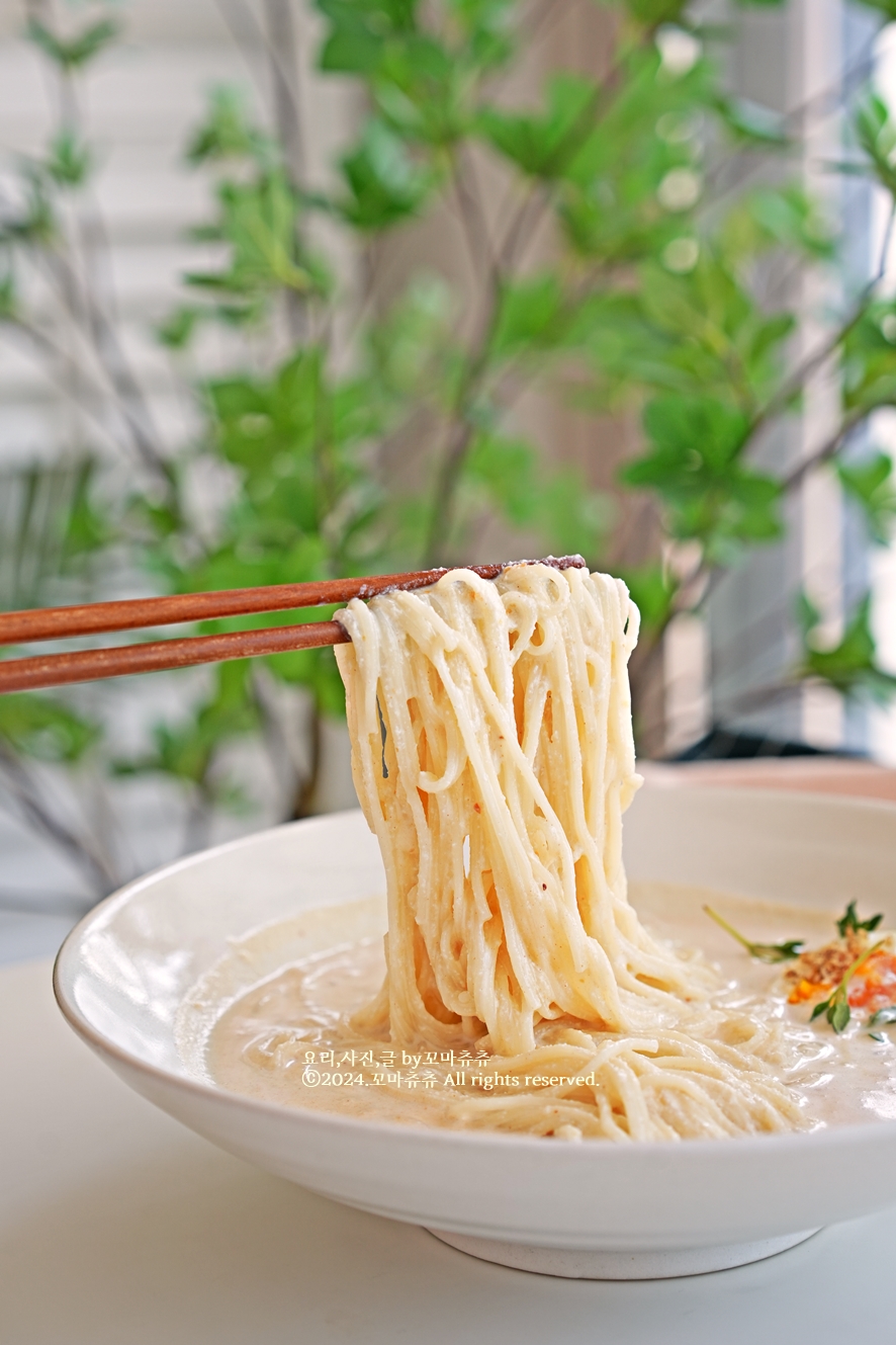 두부 콩국수 만들기 3분 콩국물 콩물 만들기 국수 삶는법