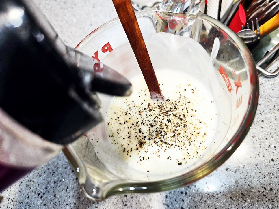 요거트드레싱 만들기 루꼴라 로메인 그린 샐러드 만드는법