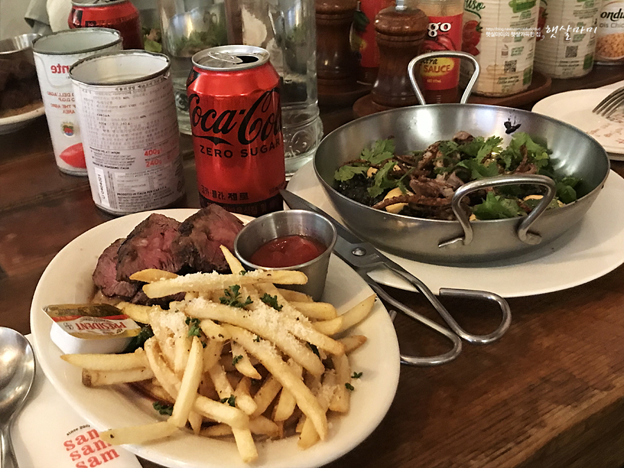 용산 용리단길 스테이크 파스타 맛집 쌤쌤쌤 웨이팅 예약 주차