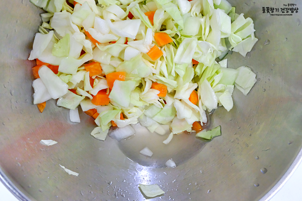 코울슬로 만들기 양배추 샐러드 소스 양배추요리