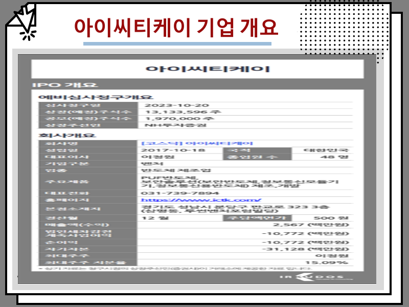 아이씨티케이 공모주 청약 일정 및 노브랜드 기업 정보 한눈에 정리