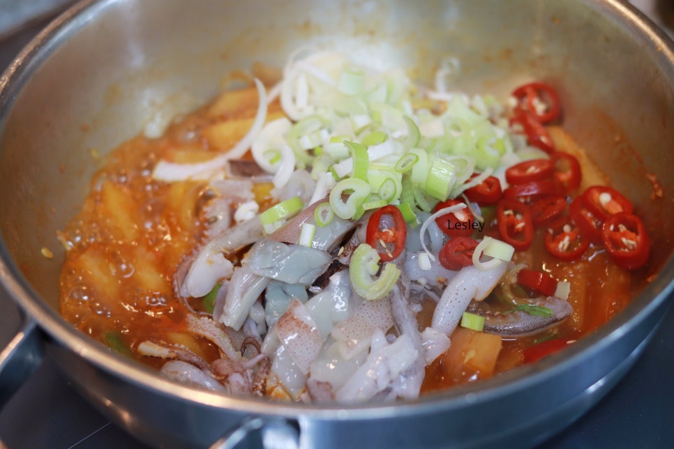 오징어 감자짜글이 찌개 여름반찬 감자요리