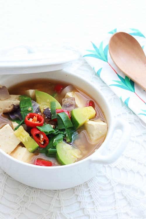 애호박 된장찌개 만들기 된장찌개 맛있게 끓이는 법 재료 코인육수