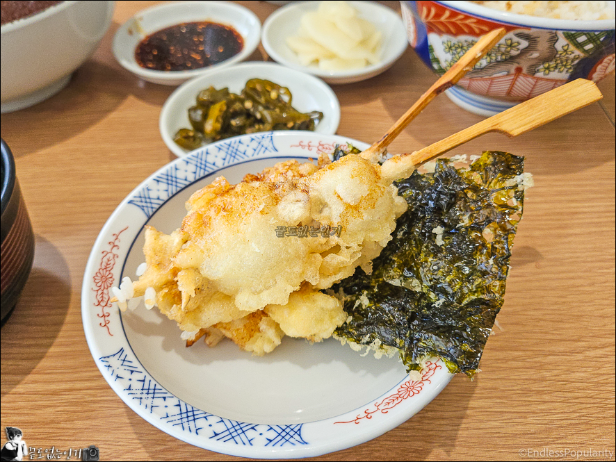의정부 온센 텐동 먹는법 민락2지구 일본식맛집