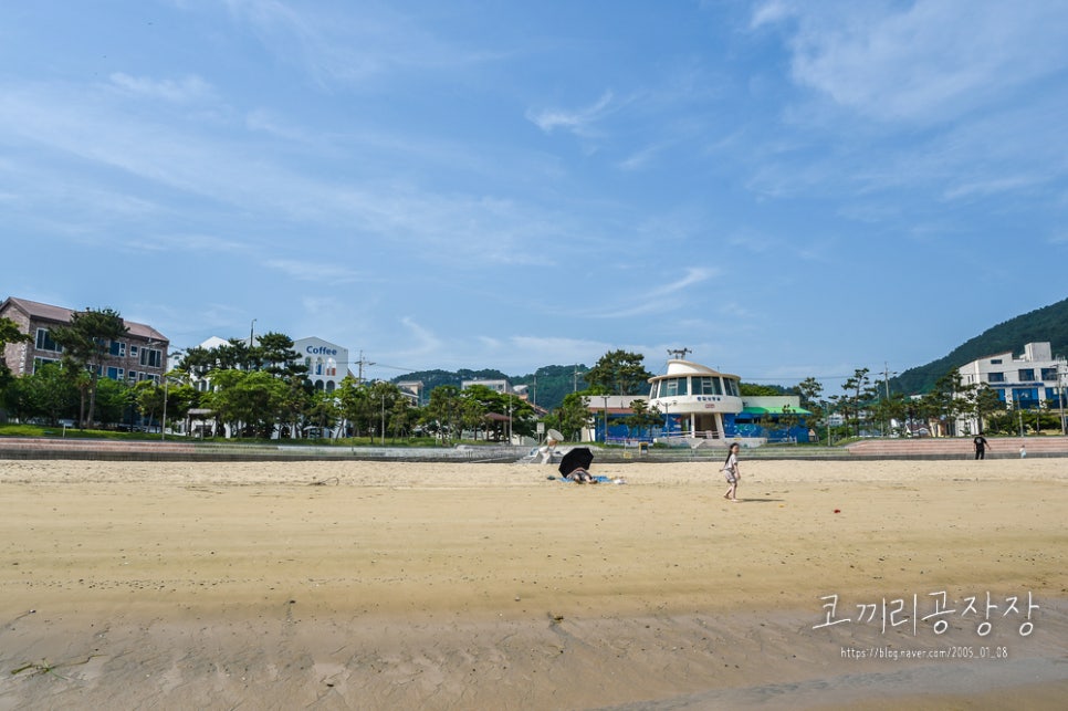 거제 와현해수욕장 모래놀이하기 좋은 곳! 깨끗한 바다물과 고운 모래~