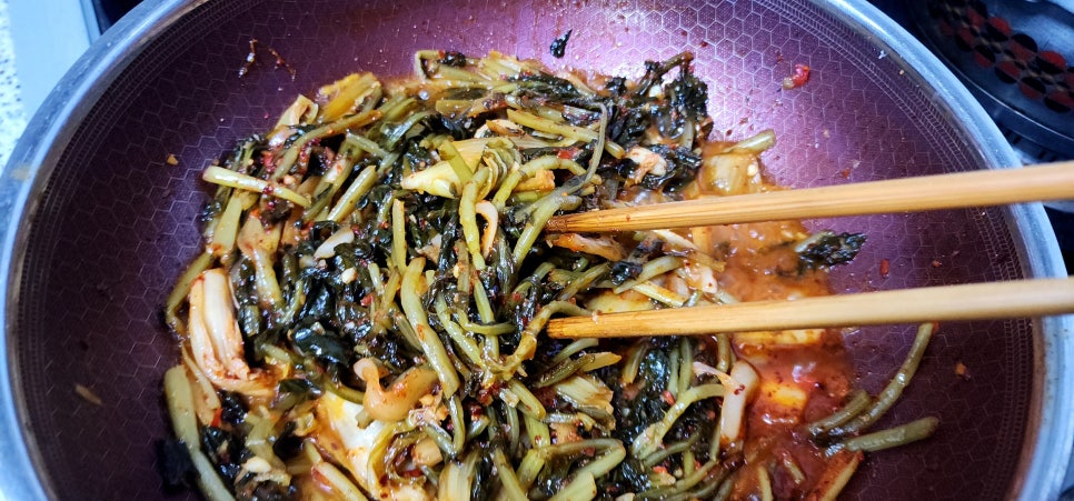 열무김치볶음 열무김치지짐 신열무김치 집반찬 만들기 신김치볶음 신김치요리
