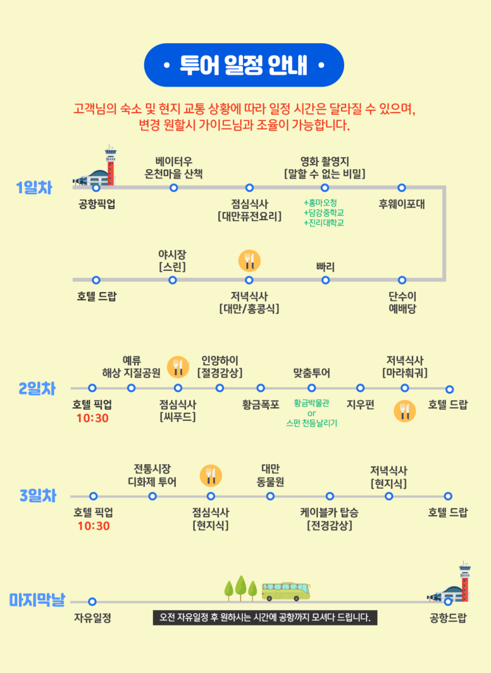 대만 가족여행 자유 패키지 타이베이 가볼만한곳