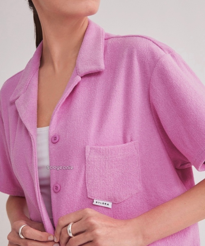 한예슬 파자마 홈웨어 브랜드 핑크 셔츠 & 팬츠 잠옷 세트 가격은?