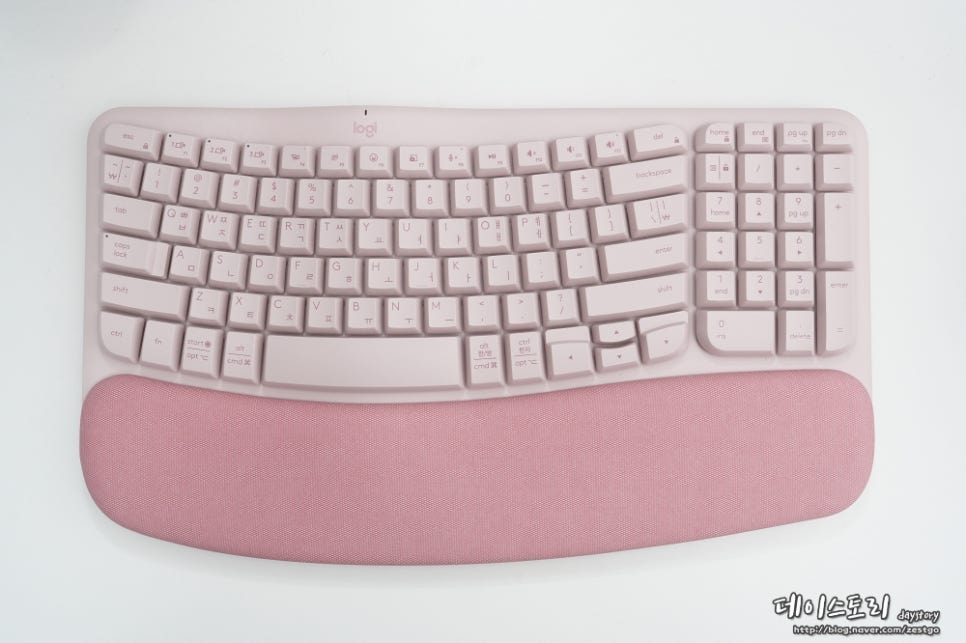 블루투스 인체공학 키보드 로지텍 Wave Keys 핑크 사무용으로 만족!