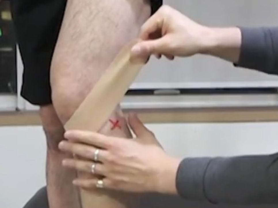 무릎통증 완화를 위한 테이핑 방법 보호대(인대, 슬와근, 내측광근, 장경인대증후군)