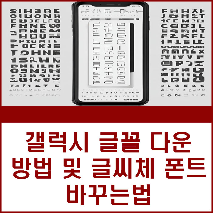 갤럭시 글꼴 다운 방법 및 글씨체 폰트 바꾸는법