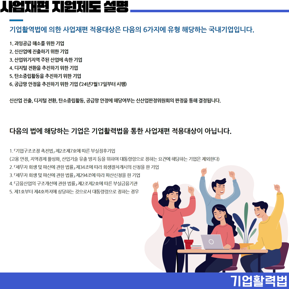 사업재편 지원제도 신청 대상 혜택 알아보기