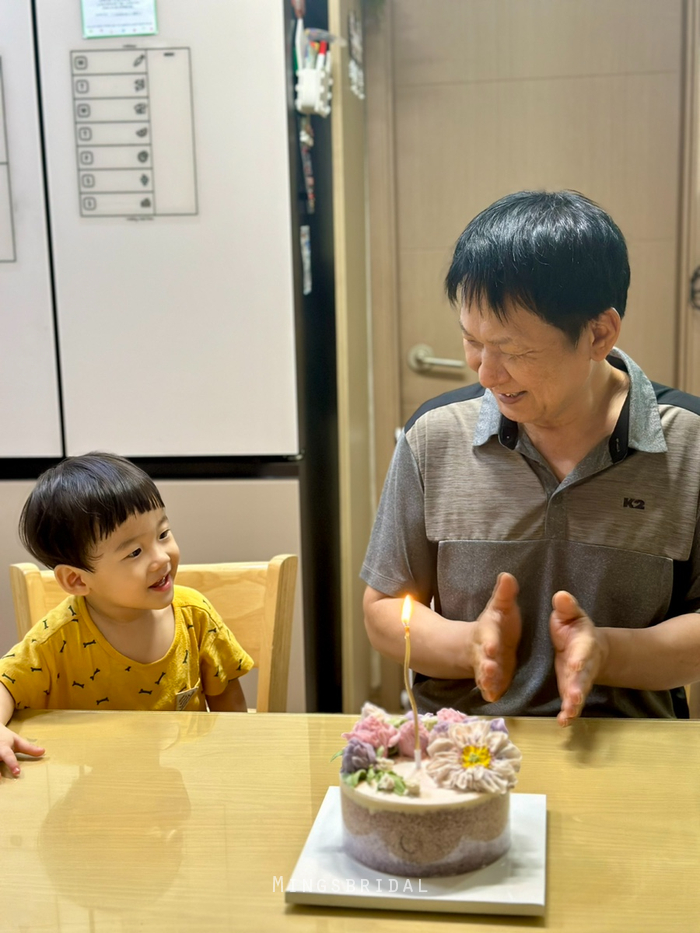 송파떡케이크 “ 달담다 ” 부모님 생신기념 커스텀꽃케이크 후기