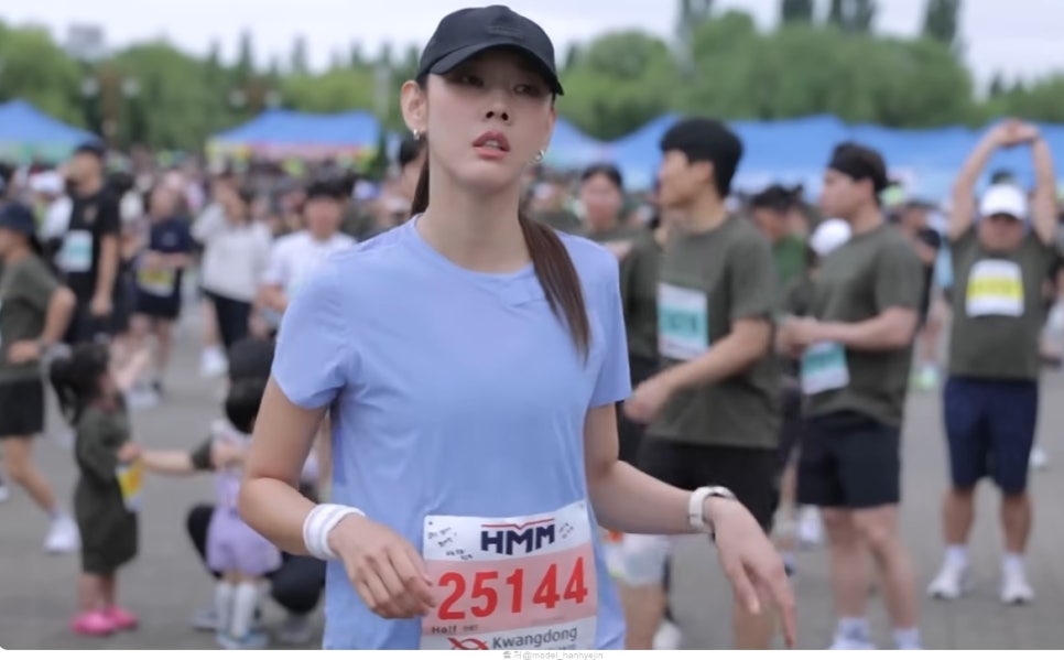 한혜진 모녀 하프 마라톤 운동일지 러닝 달리기 효과 3KM 5KM 1KM 단거리