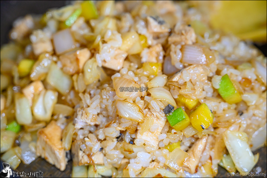 다이어트 현미 닭가슴살 볶음밥 만들기 양배추 볶음밥 레시피