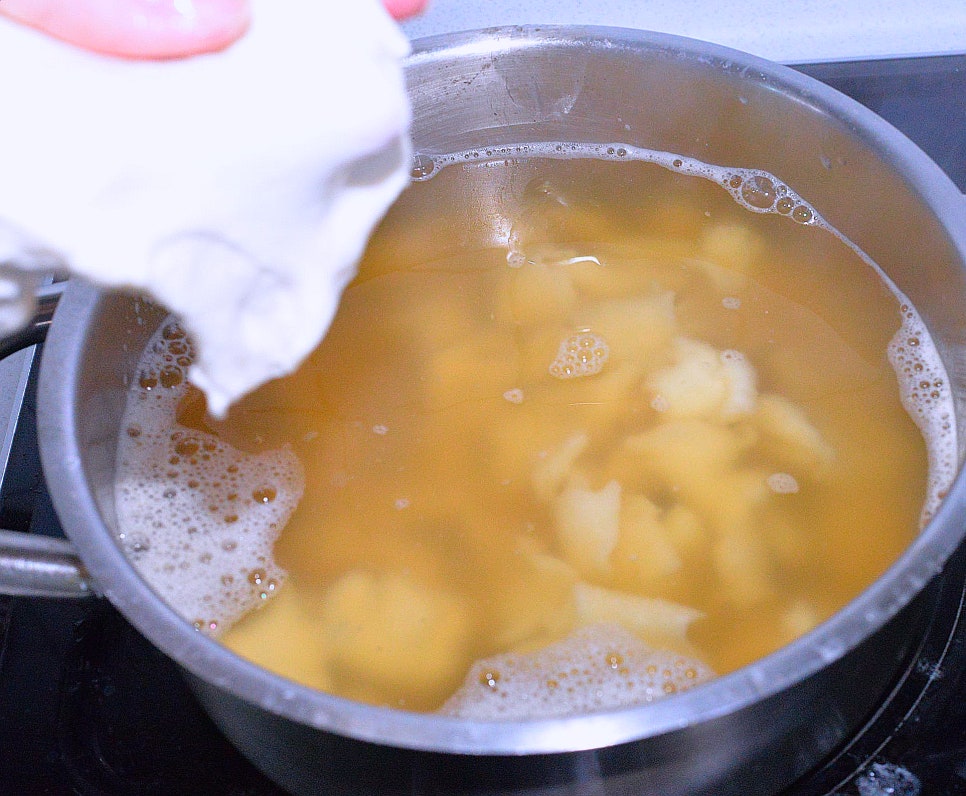 감자 수제비 만들기 밀가루 수제비 반죽 만들기