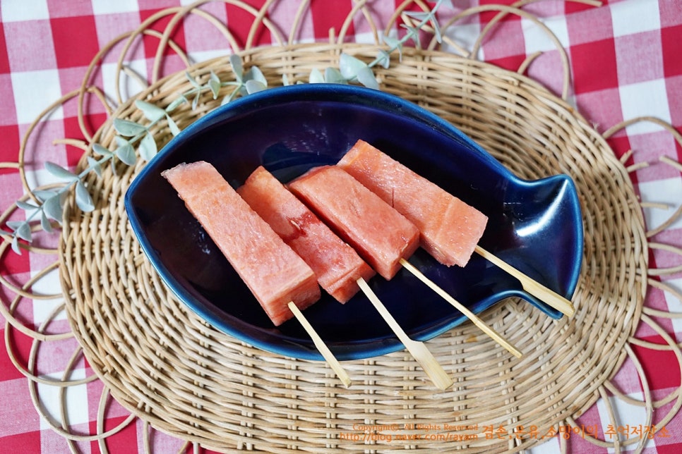 고당도 씨없는 수박 진짜 달고 맛있어요! 델푸릇