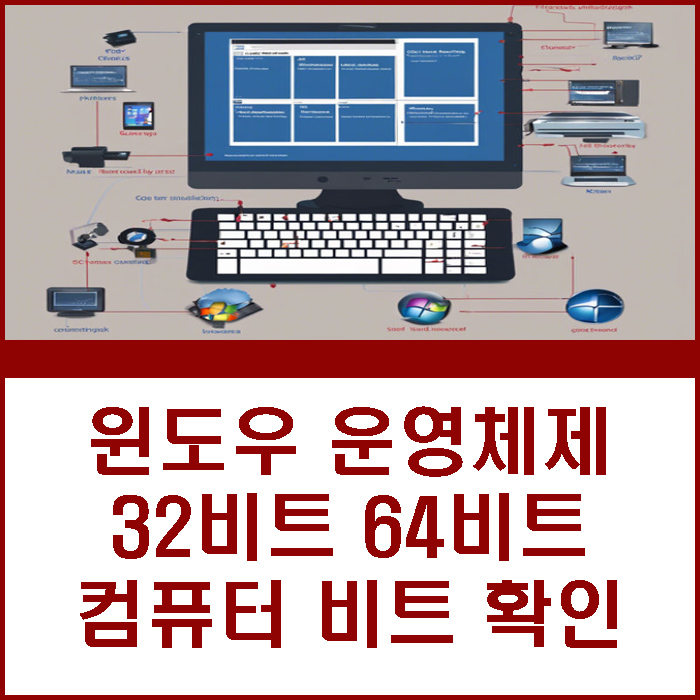 윈도우10 11 운영체제 32비트 64비트 pc 노트북 컴퓨터 비트 확인 방법