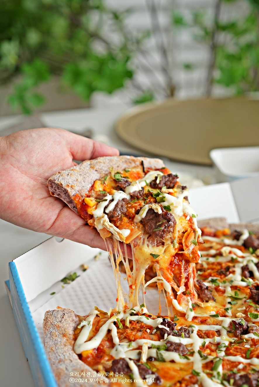 피자알볼로 신메뉴 홍성한우 김치불고기피자 먹어본 후기