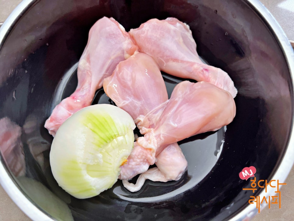 닭다리 닭곰탕 만들기 부추 닭곰탕 다대기 만드는법