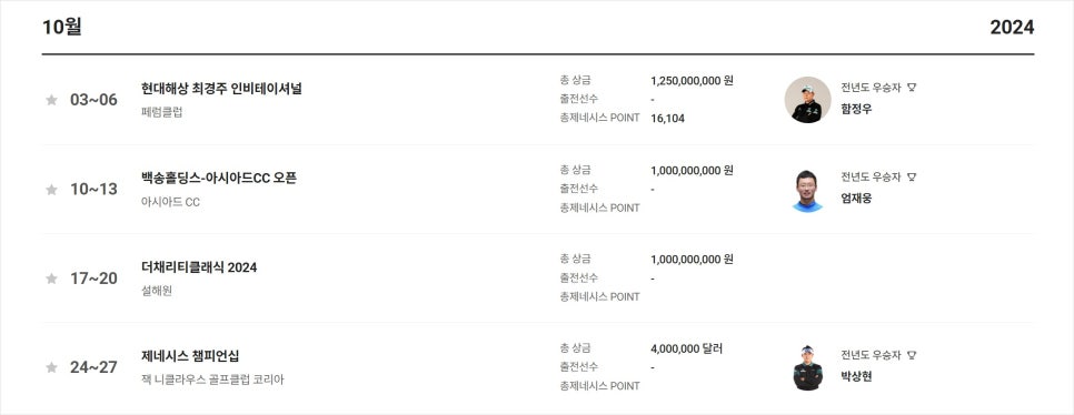 2024년 KPGA 하반기 골프대회 일정 & 갤러리 매너