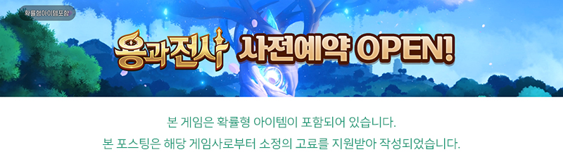 용과 전사 사전 예약! 힐링 가득한 귀여운 캐주얼 MMORPG 게임