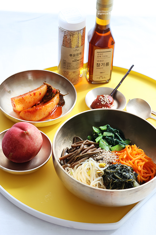 햇살마미네 집밥 이야기 혼밥 점심 메뉴 추천 나물 비빔밥