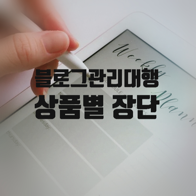 블로그관리대행 상품별 장단점 안내