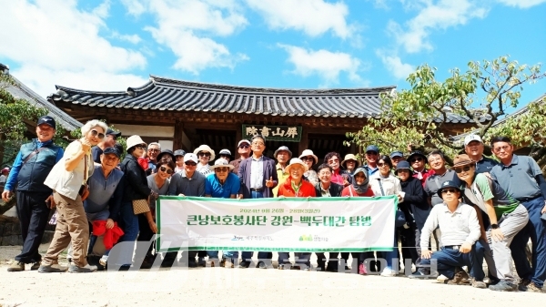 사)제주생명의숲 큰낭보호봉사단, 강원지역 등 노거수 탐방
