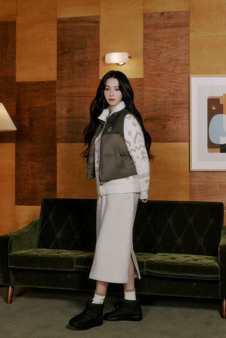 카리나 숏패딩 여자겨울코디 노르디스크 패딩 맨투맨 추천