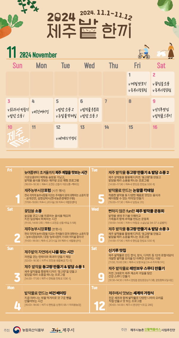 삼다수로 키운 제주 밭작물..제주시, 제주 밭한끼 페스티벌