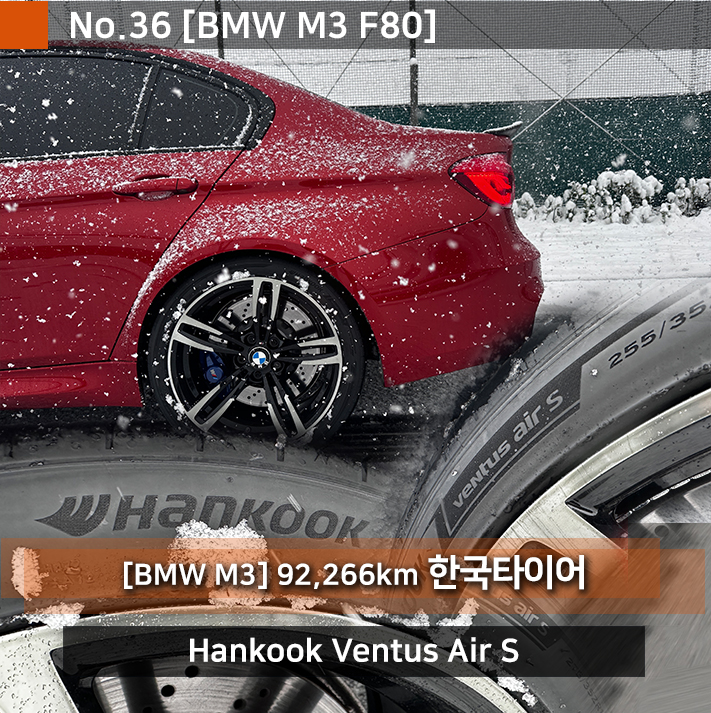 BMW M3 고성능 차량에 한국타이어 벤투스 에어S(air S) 후기